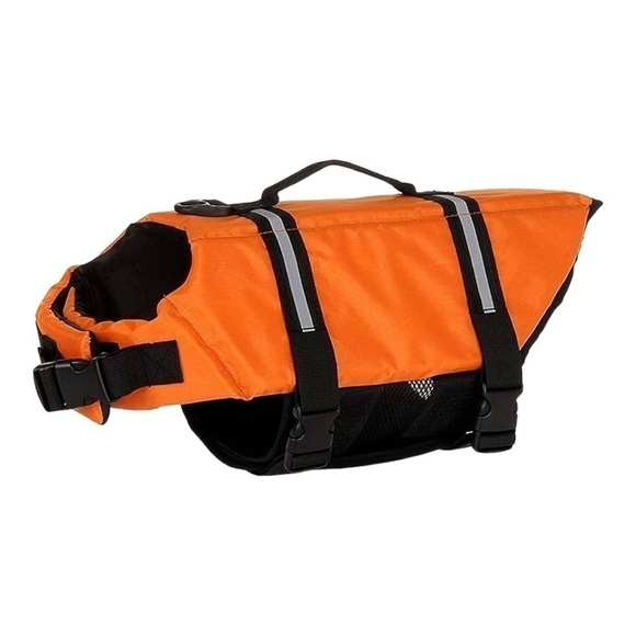 Dog Life Jacket Vest Orange Size M - Picture 2 of 7